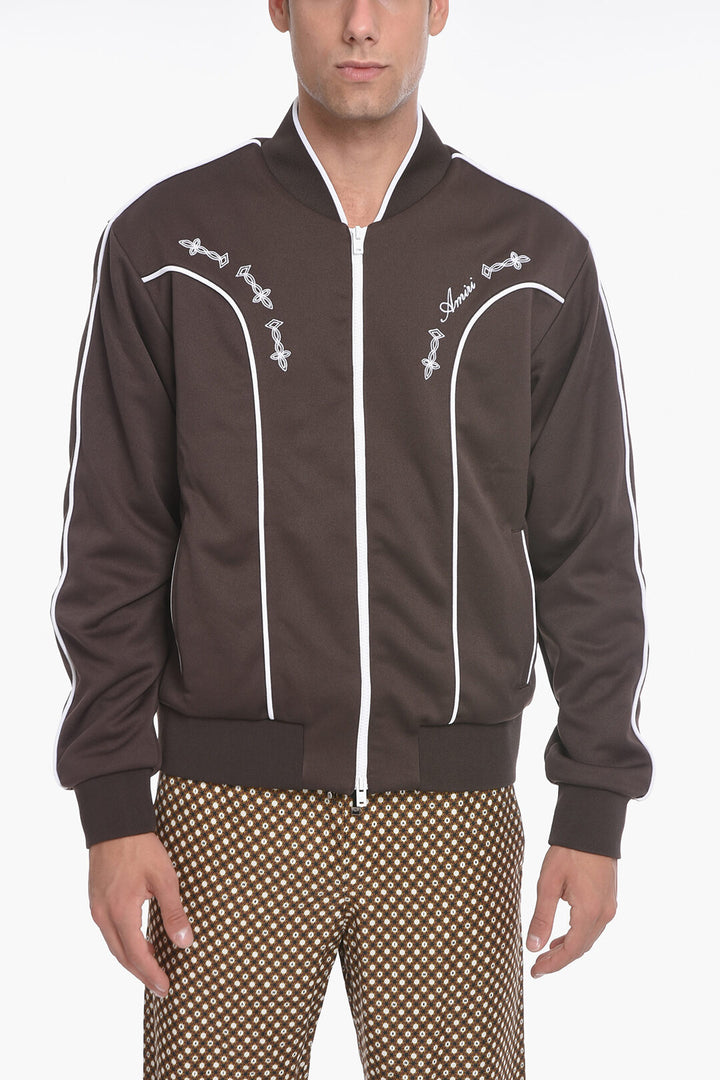 Amiri Zip-up Sweatshirt with Contrasting Embroidery