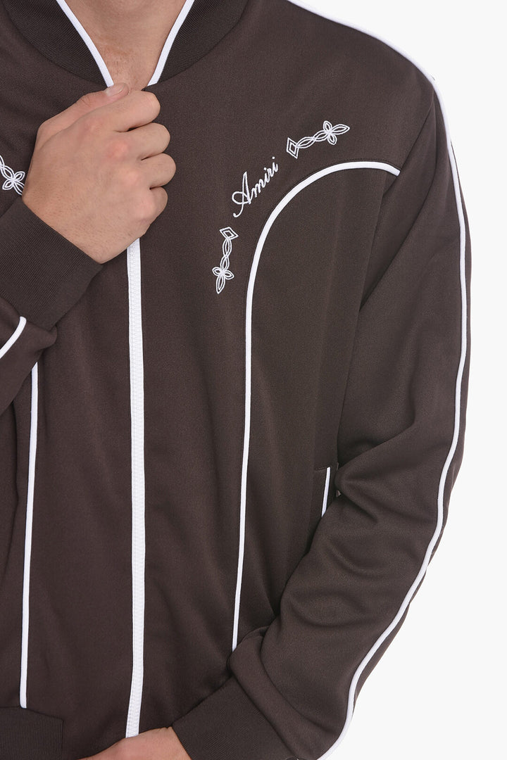 Amiri Zip-up Sweatshirt with Contrasting Embroidery