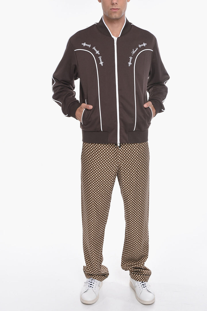Amiri Zip-up Sweatshirt with Contrasting Embroidery
