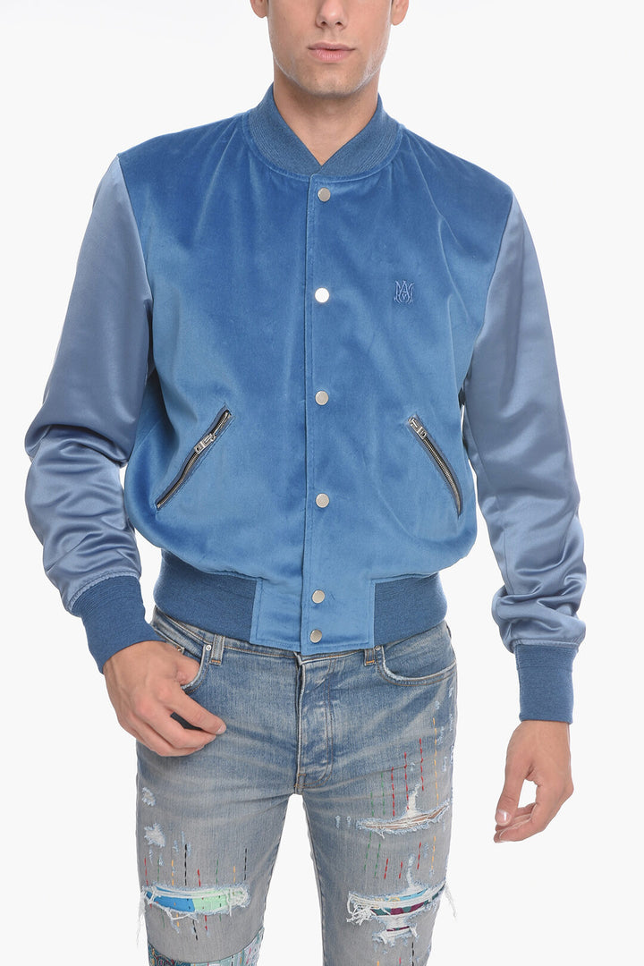 AMIRI VELOUR VARSITY JACKET