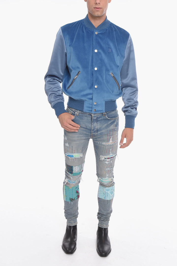 AMIRI VELOUR VARSITY JACKET