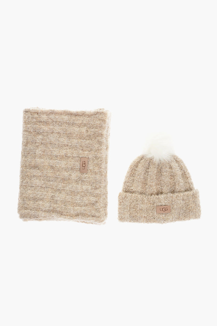 SET SCIARPA E BERRETTO BOUCLÈ BEIGE UGG 