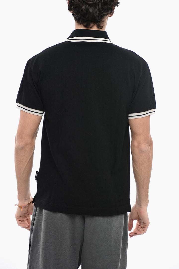 Polo in cotone piquet a 3 bottoni Palm Angels