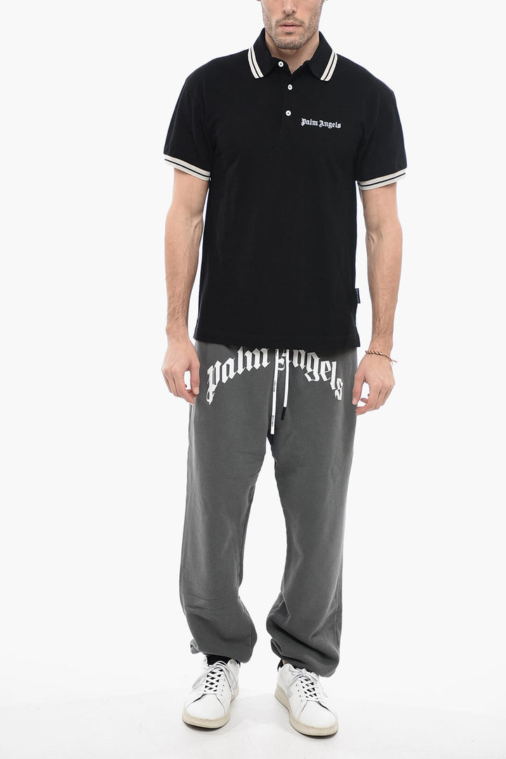 Polo in cotone piquet a 3 bottoni Palm Angels