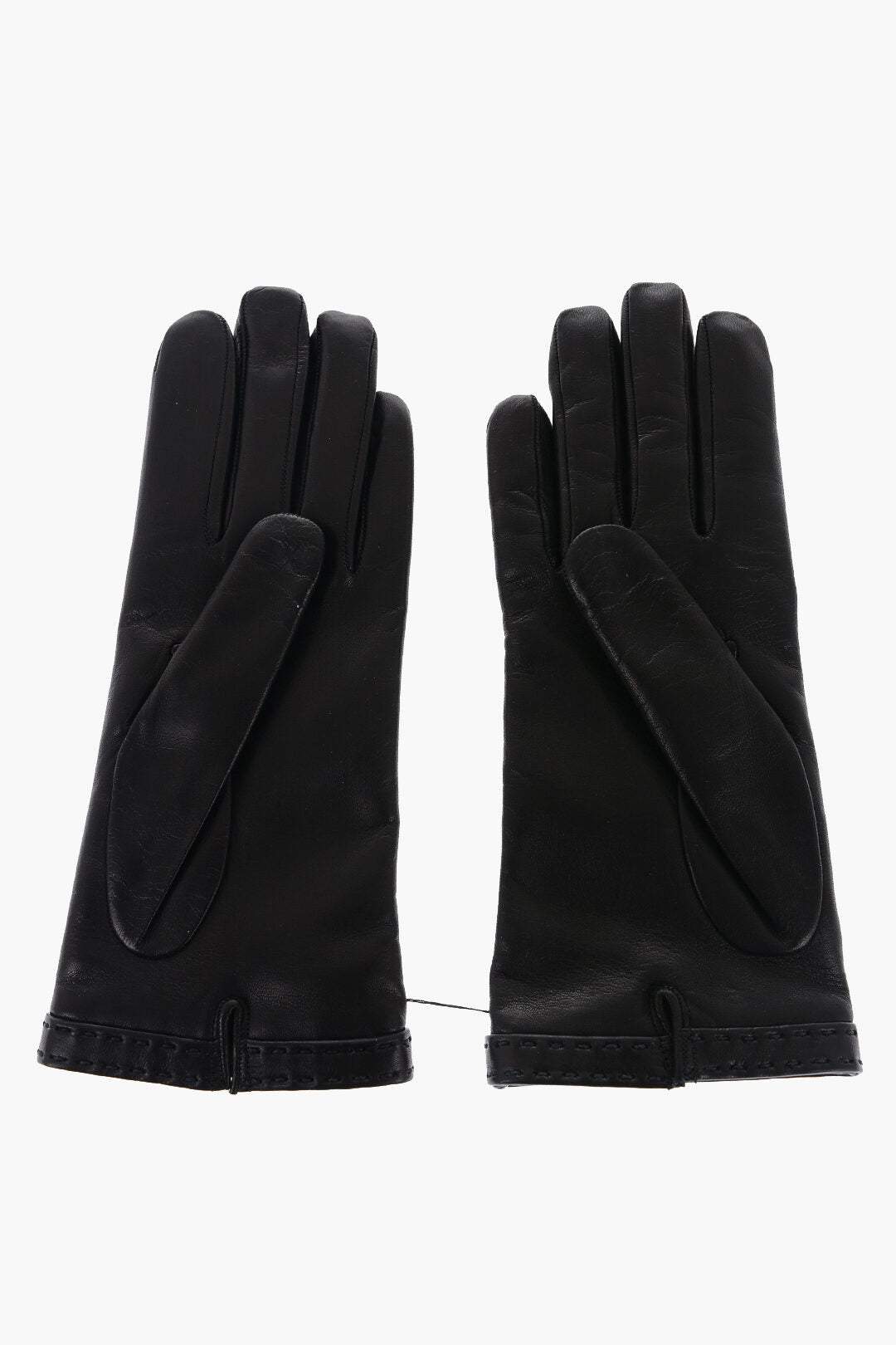 PRADA LEATHER GLOVERS WITH EMBOSSED LOGO