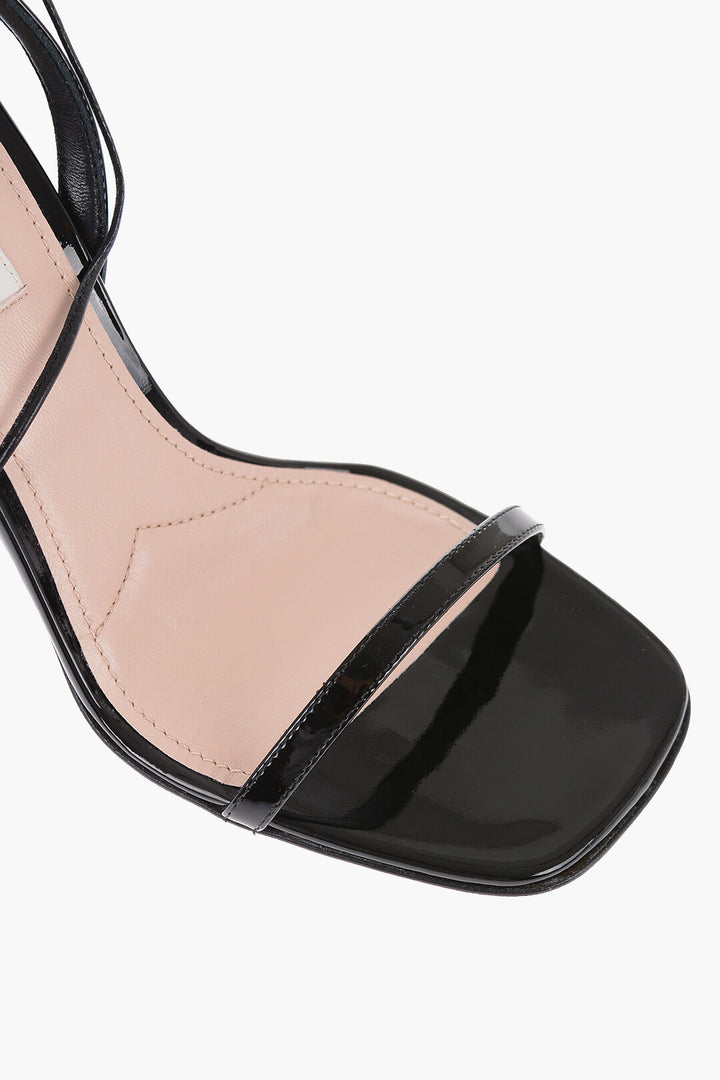 Miu Miu Sandali in Vernice con Glitter Tacco 10 cm