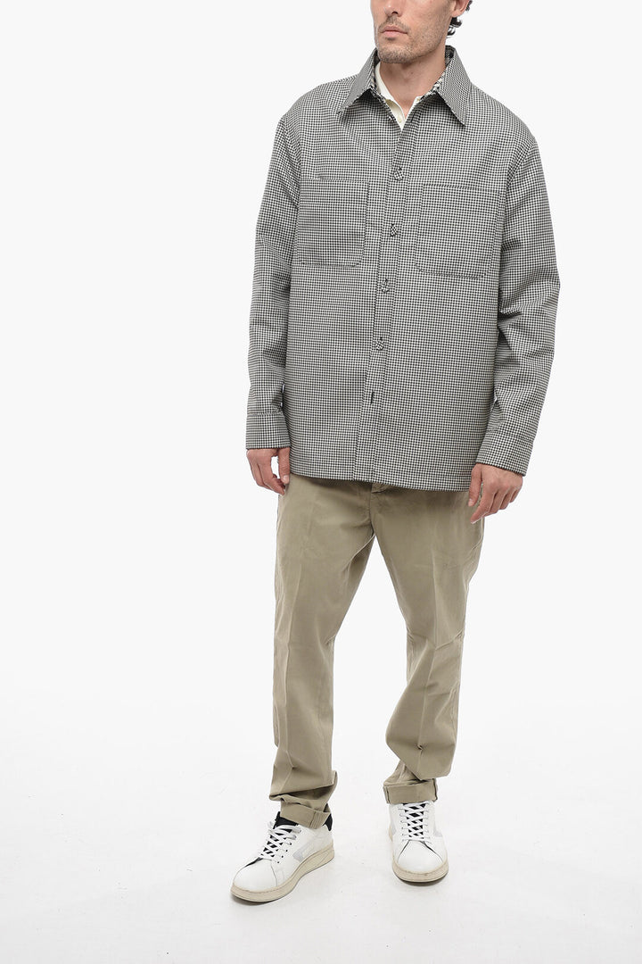 Trench reversibile con motivo pied de poule Fendi