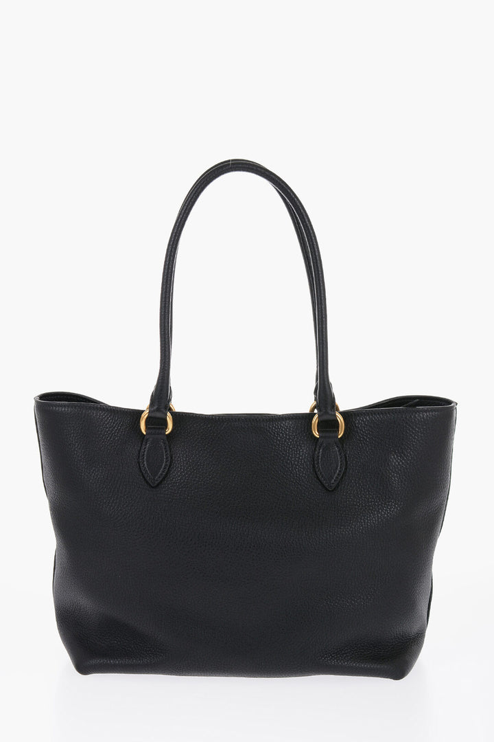 Prada Grain de Poudre Leather Tote Bag with Inner Pocket