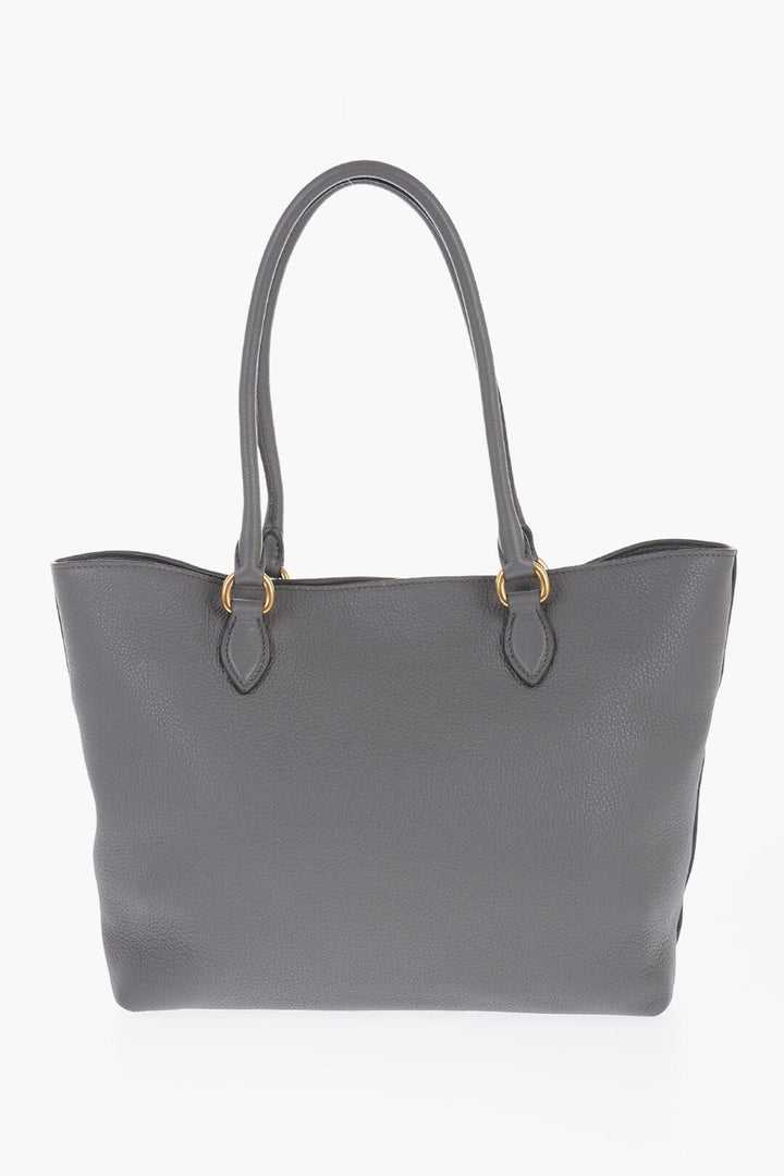 Prada Grain de Poudre Leather Tote Bag with Inner Pocket