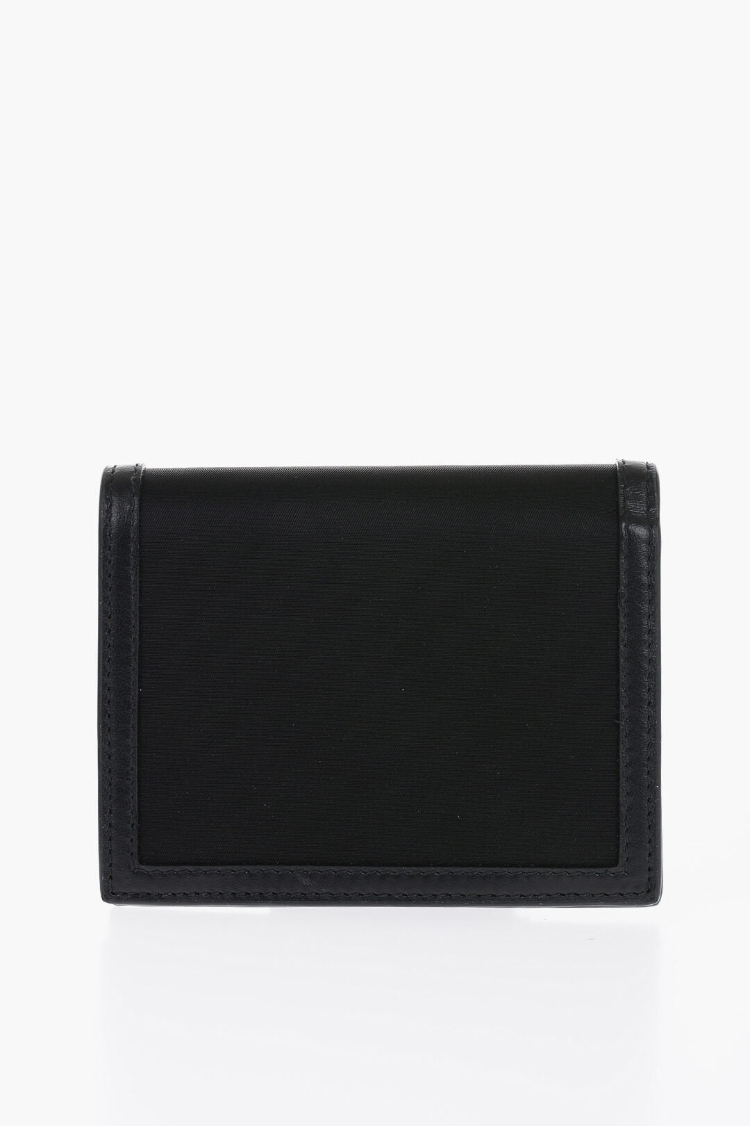 Prada Nylon Bifold Wallet with Logo Plaque