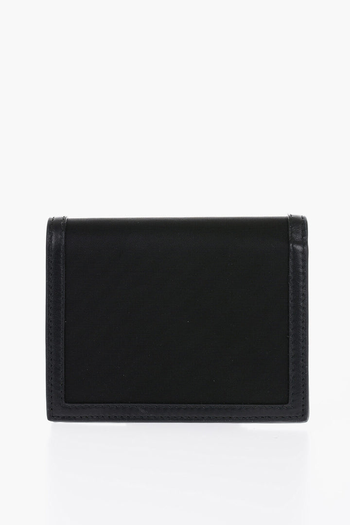 Prada Nylon Bifold Wallet with Logo Plaque
