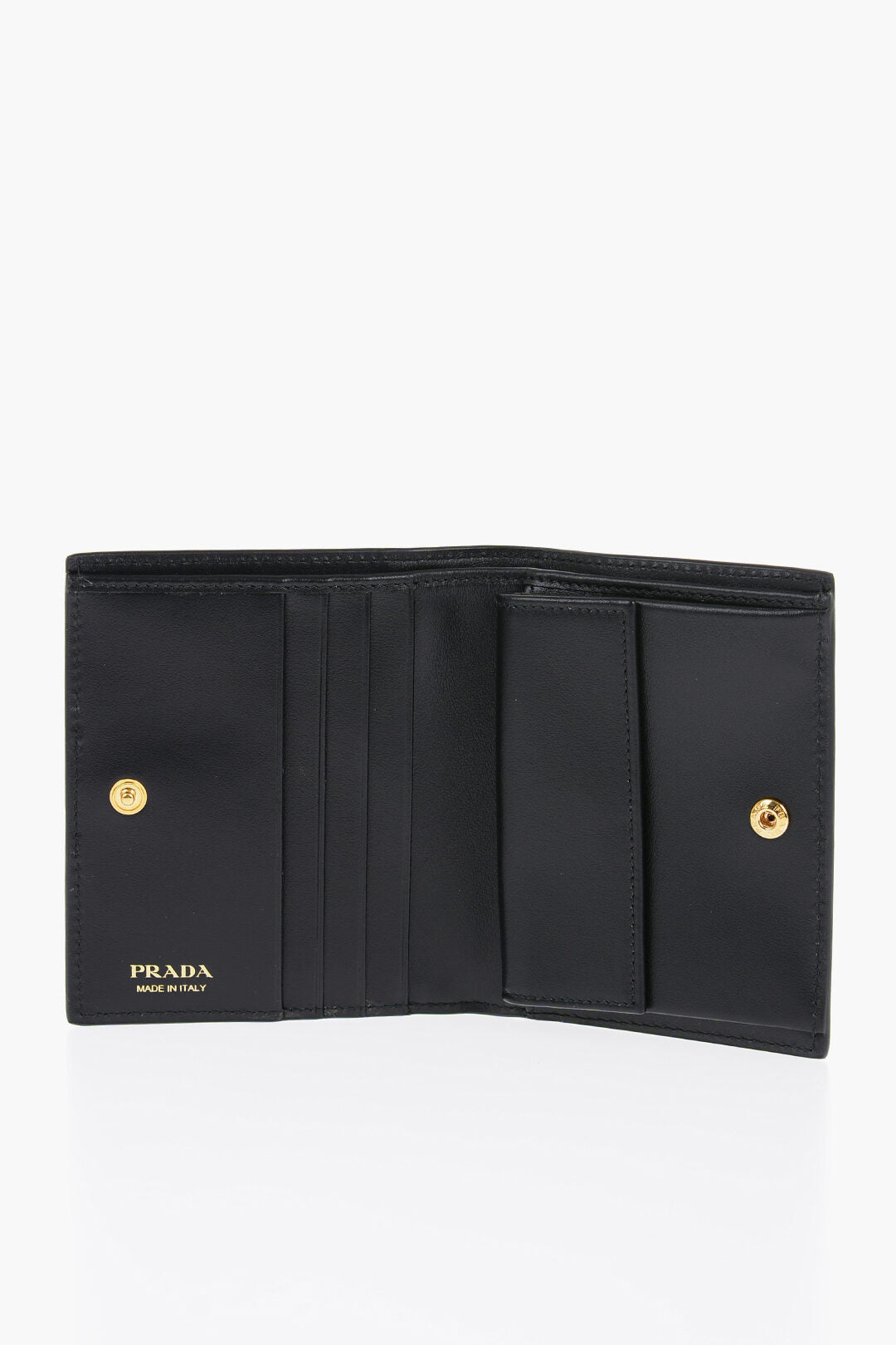 Prada Nylon Bifold Wallet with Logo Plaque
