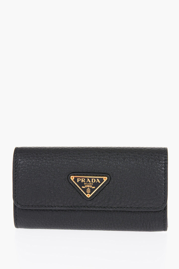 Prada Grain de Poudre Leather Key Case