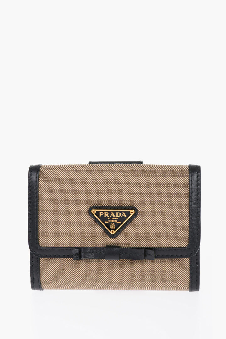 Prada - Canvas Wallet with Contrasting Edges