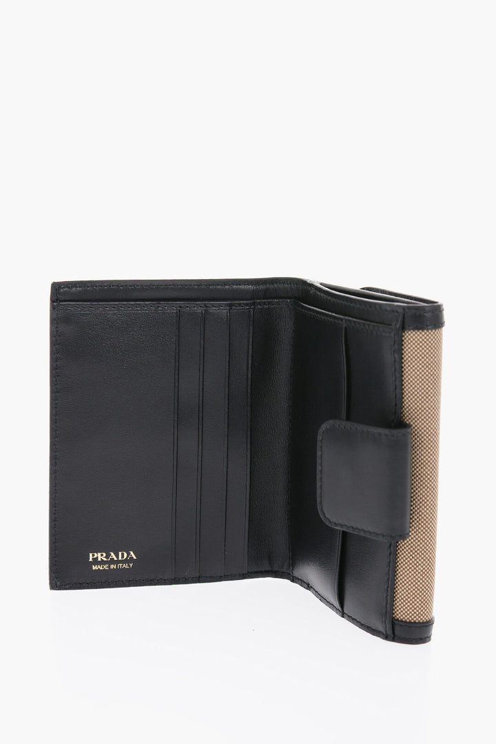Prada - Canvas Wallet with Contrasting Edges