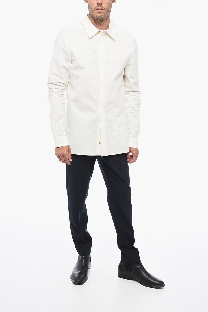 Rick Owens LUXOR Cotton OFFICE Shirt with Standard Collar