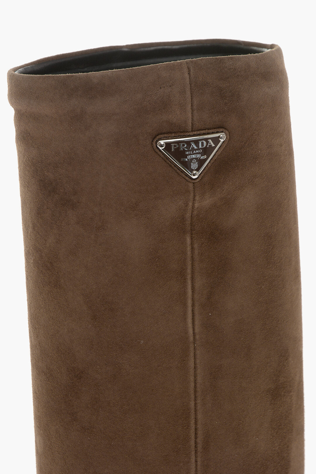 Prada Suede Knee-Length Boots with Covered Heel 5cm