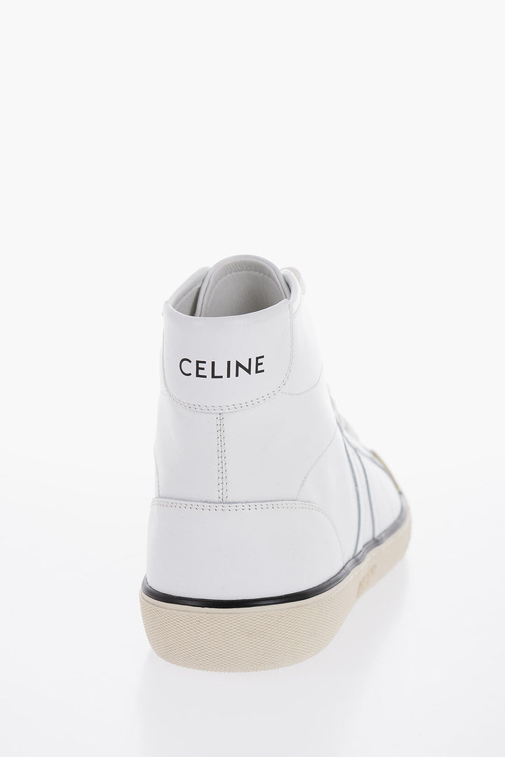 Celine Leather ALAN High-Top Sneakers