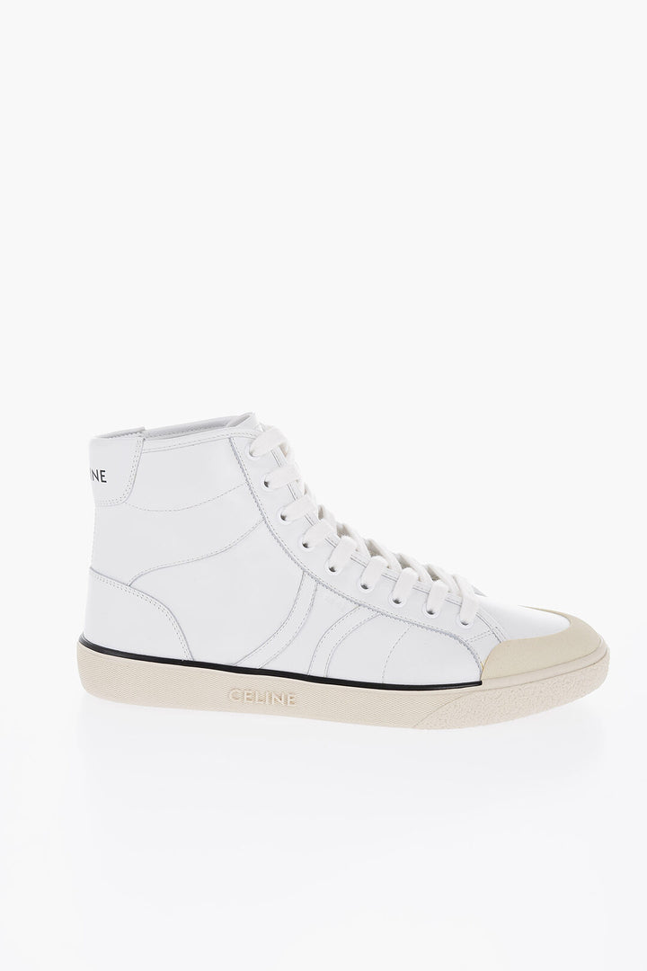 Celine Leather ALAN High-Top Sneakers