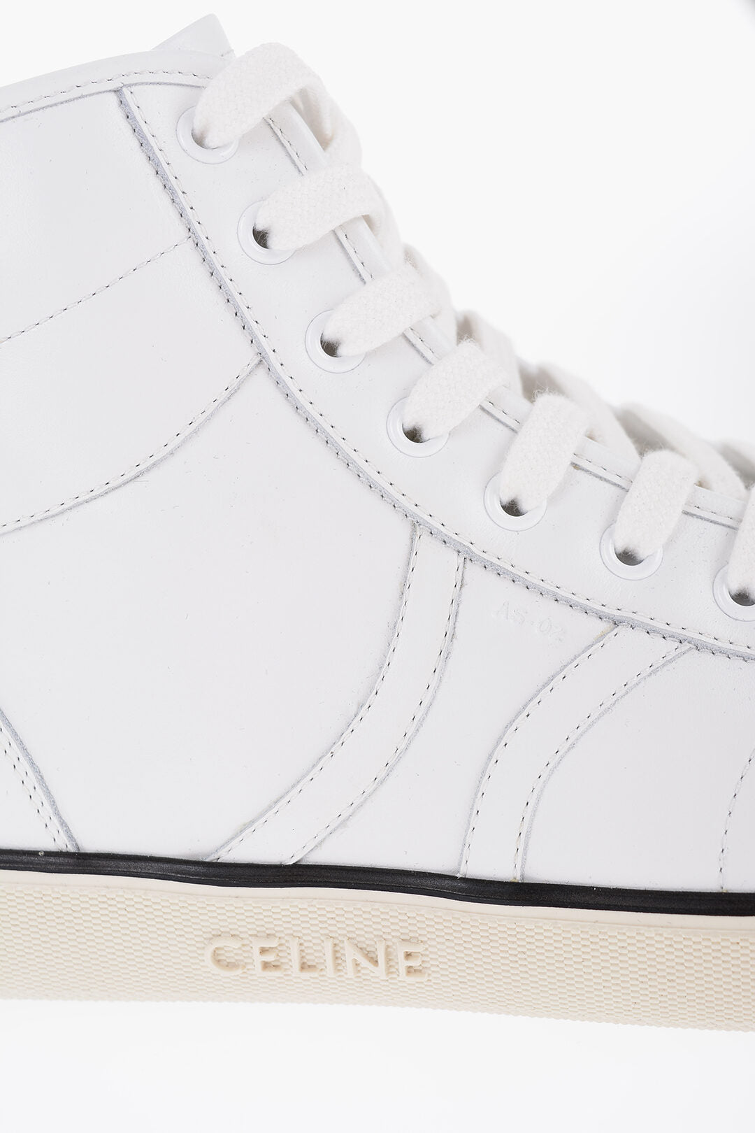 Celine Leather ALAN High-Top Sneakers