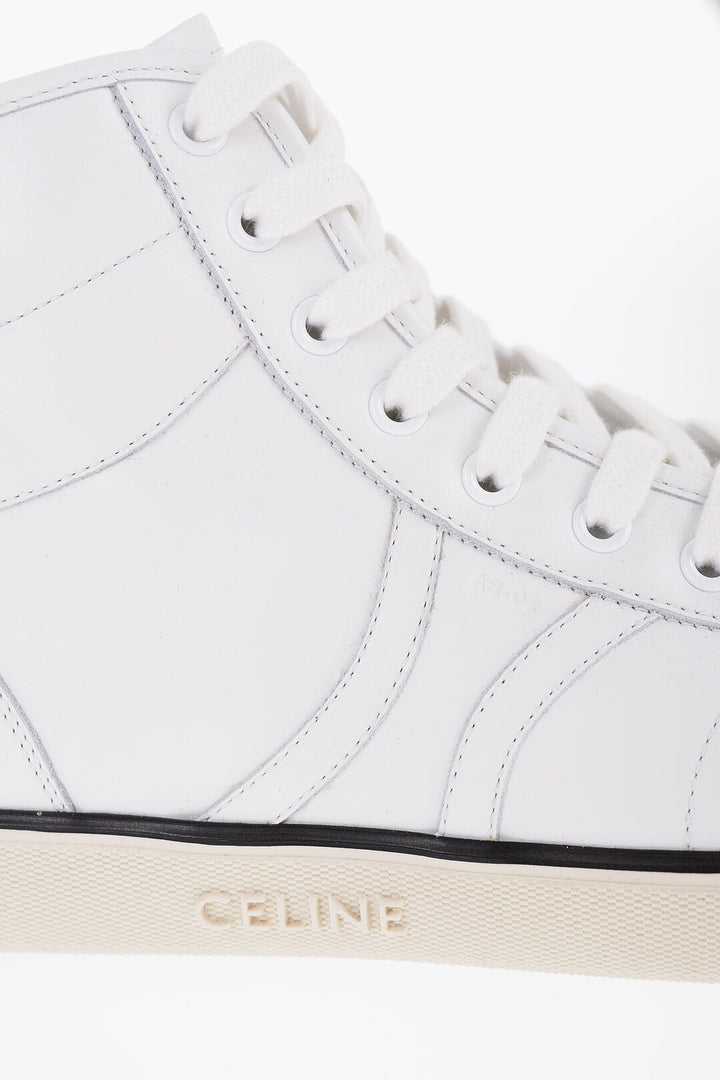 Celine Leather ALAN High-Top Sneakers