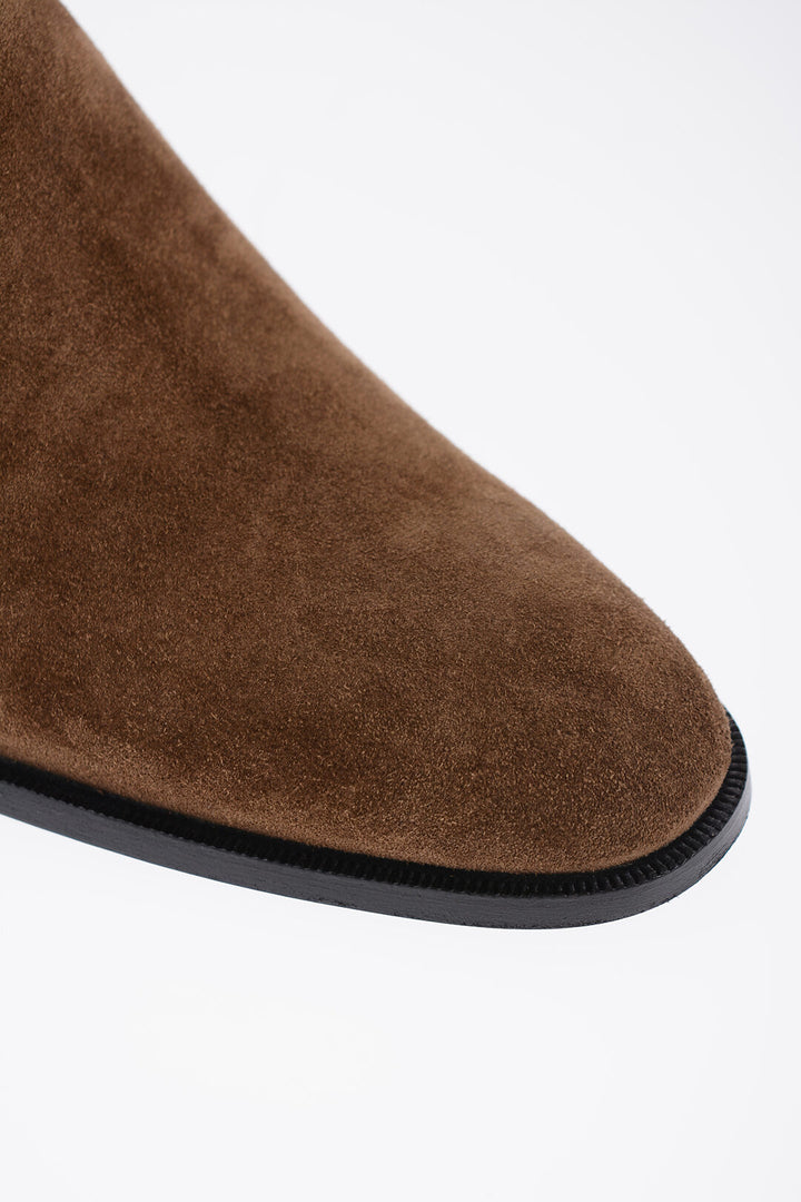 Celine Men's Suede Leather ISAAC Boots With Buckle Details