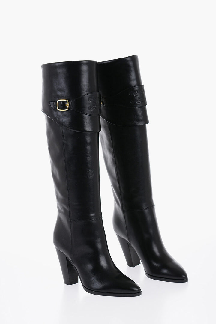 Celine - Knee-Length WILTERS Leather Boots 10cm