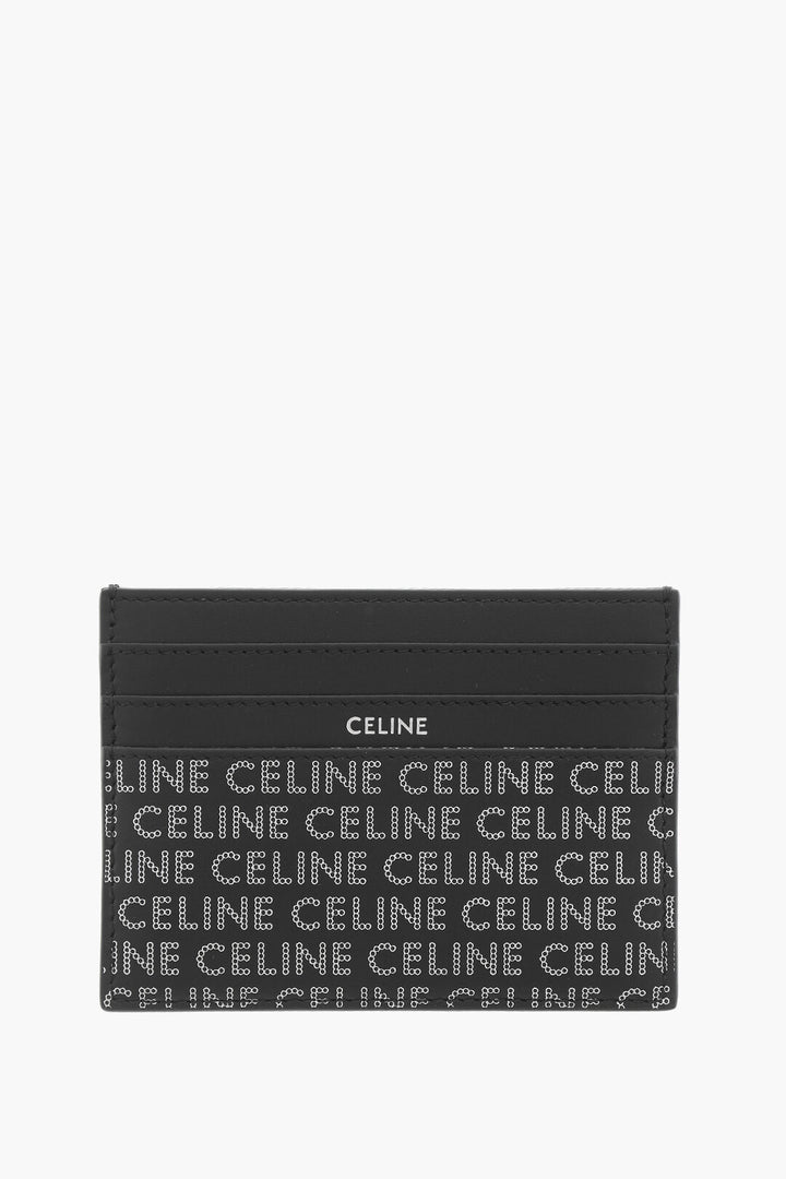 Porta carte in pelle con logo Celine All-Over