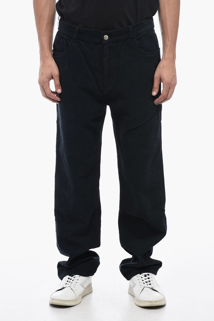 Pantaloni in velluto a coste 5 tasche Prada