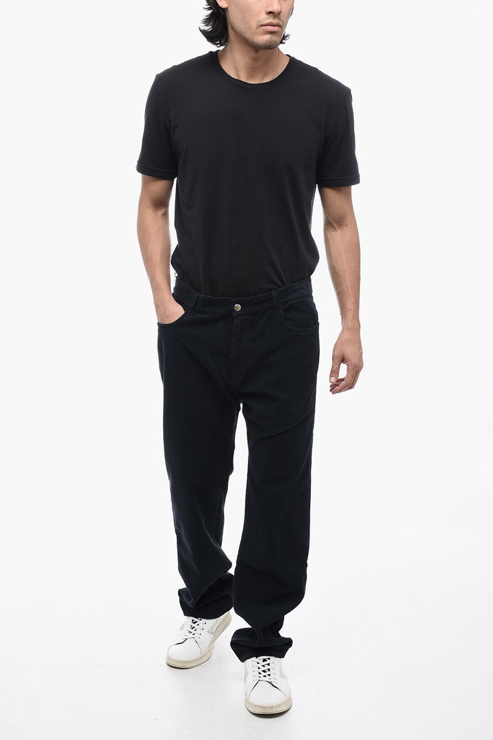 Pantaloni in velluto a coste 5 tasche Prada