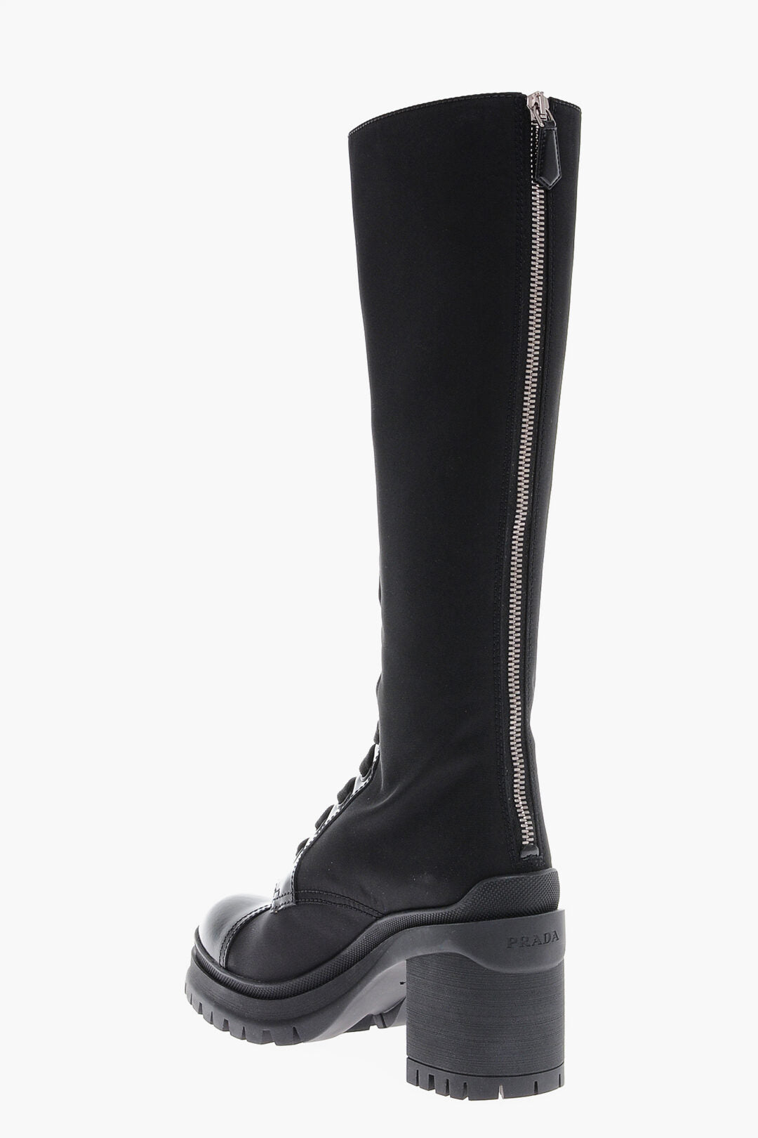 Prada Nylon Boots With Tank Sole Heel 8 cm