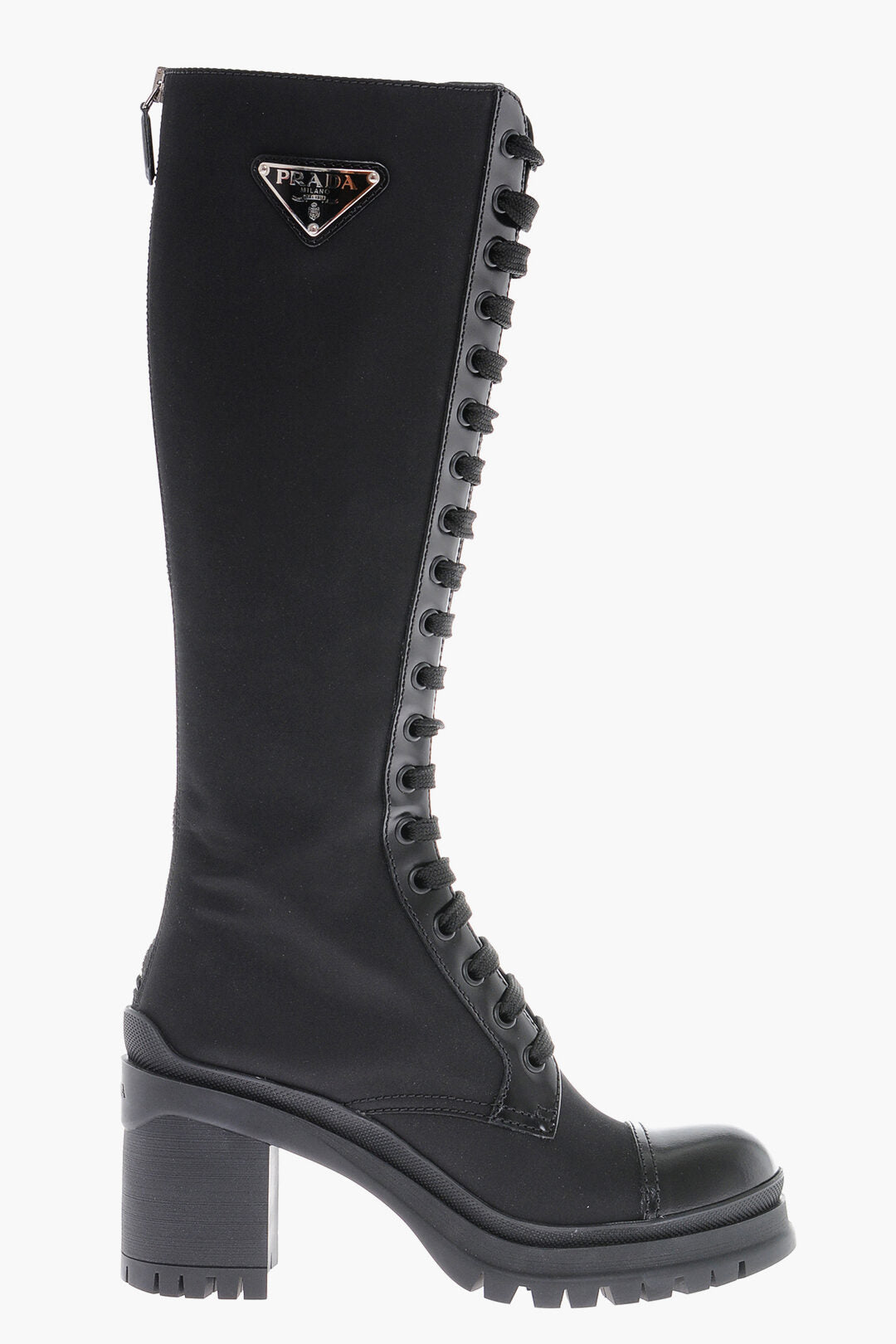 Prada Nylon Boots With Tank Sole Heel 8 cm