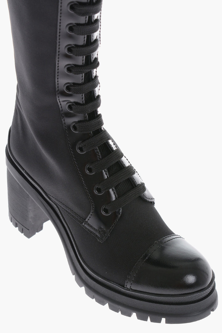 Prada Nylon Boots With Tank Sole Heel 8 cm