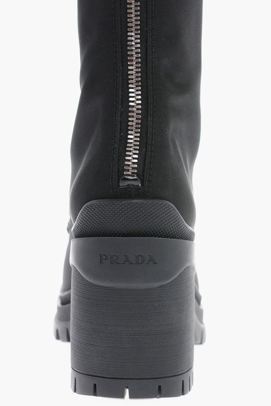 Prada Nylon Boots With Tank Sole Heel 8 cm