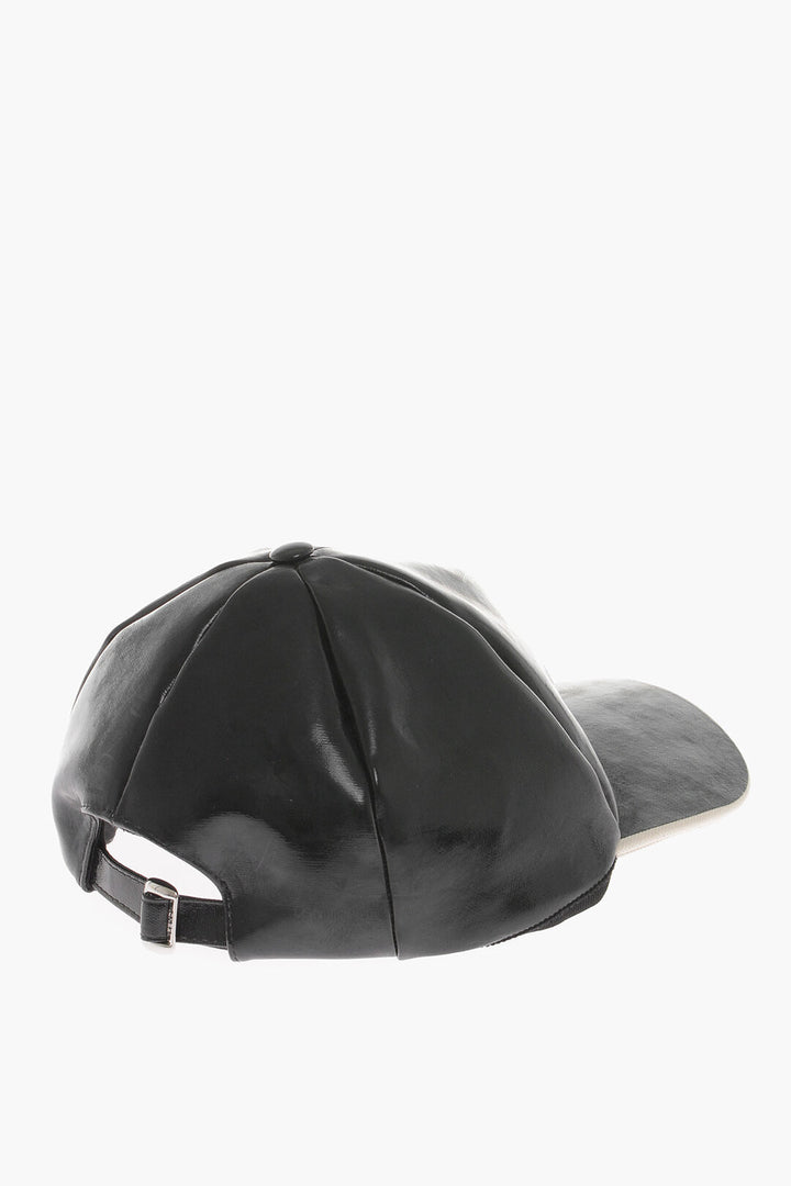 Fendi Coated Canvas Baseball Hat with Logo Lettering