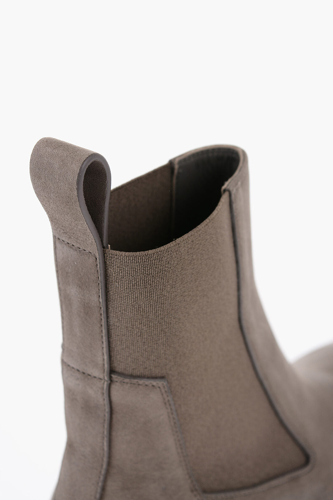 Rick Owens Leather BEATLE BOZO Chelsea Boots with Rubber Sole