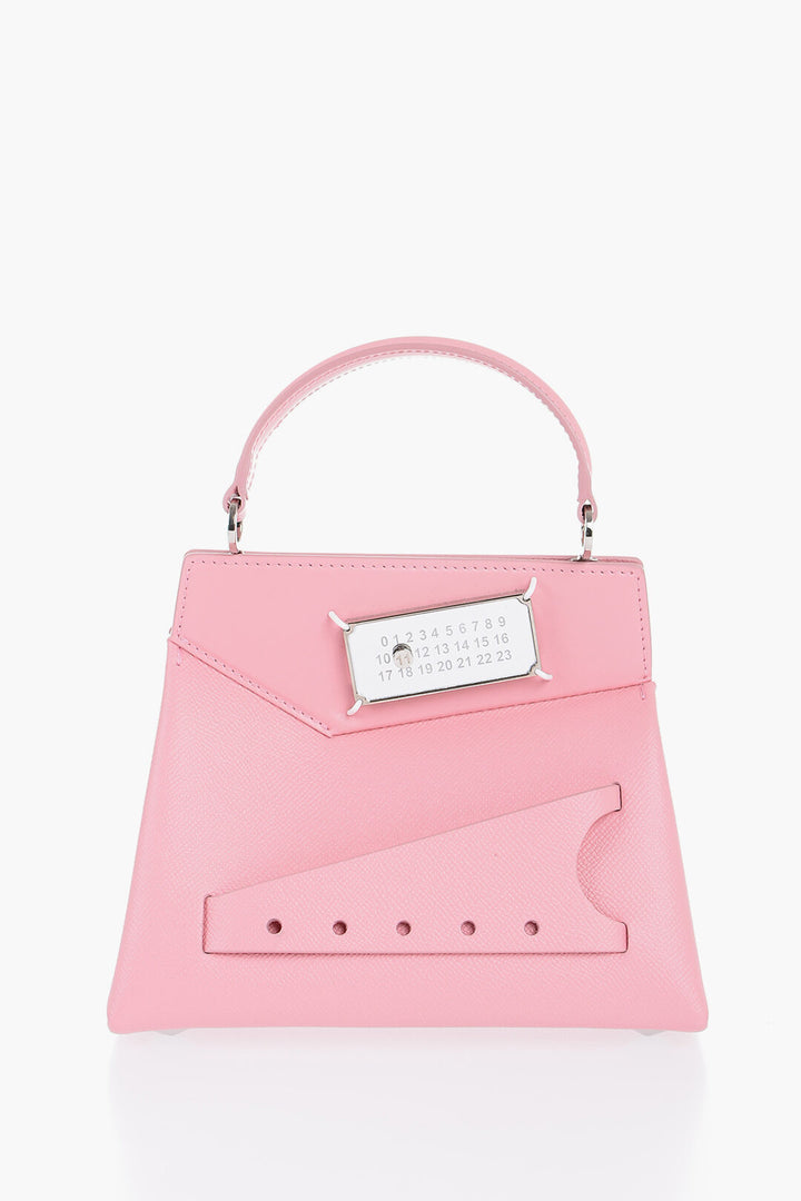 Borsa in pelle Maison Margiela MM11 con chiusura a clip con logo