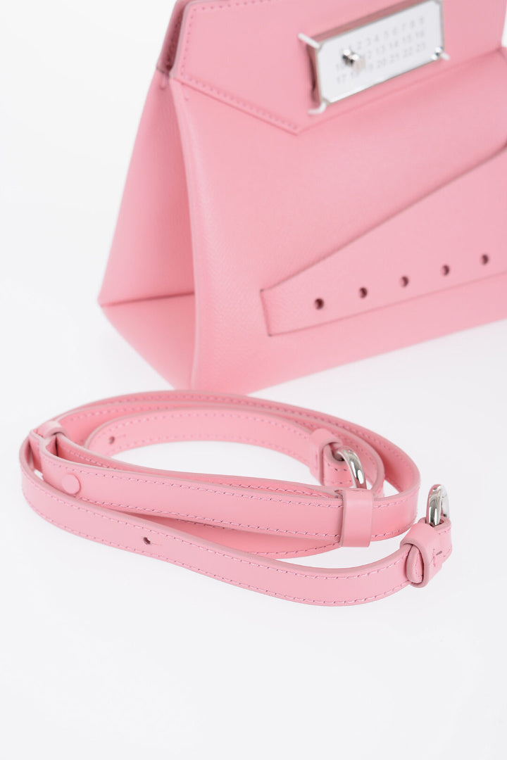Borsa in pelle Maison Margiela MM11 con chiusura a clip con logo