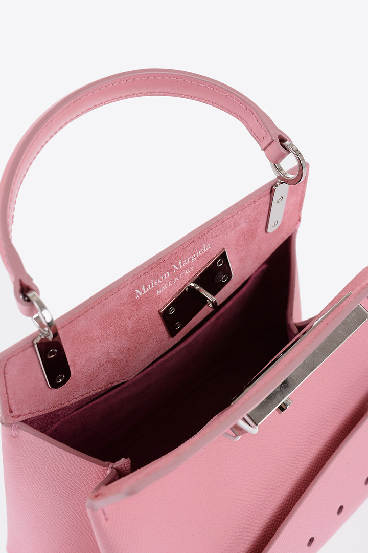 Borsa in pelle Maison Margiela MM11 con chiusura a clip con logo