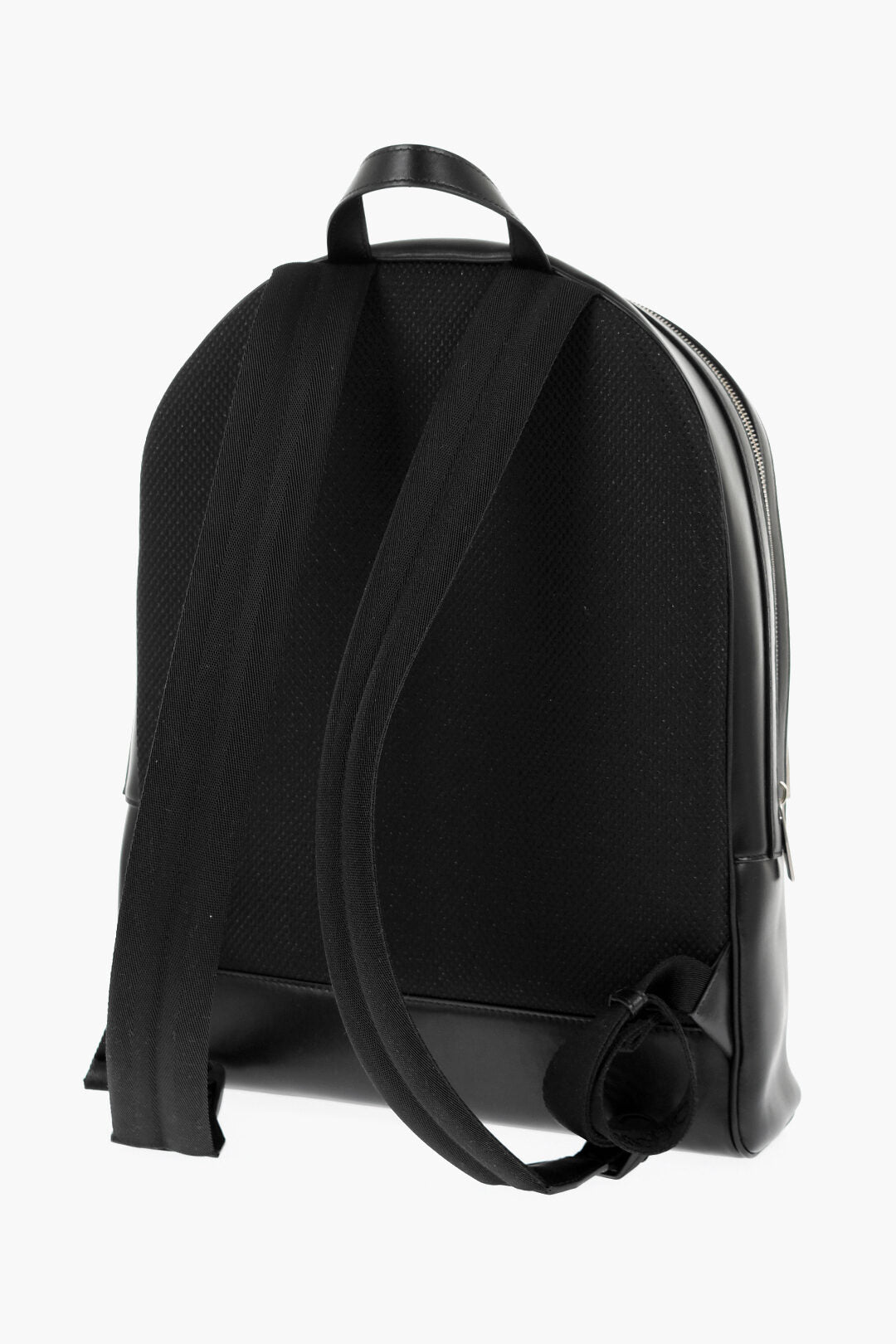 Zaino VARSITY ROUND in pelle bianco sporco con toppe