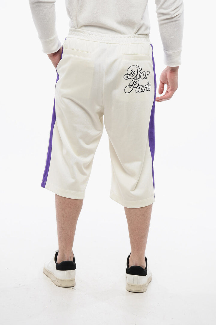 DIOR X ERL Acetate 47 Shorts with Contrasting Bands
