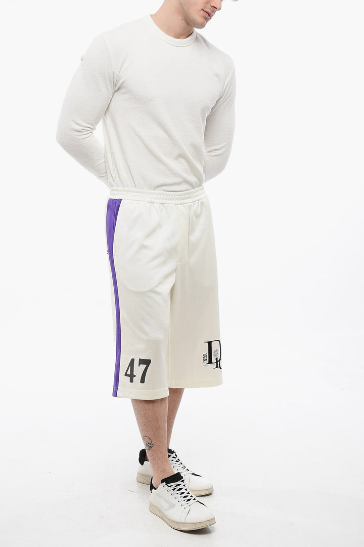 DIOR X ERL Acetate 47 Shorts with Contrasting Bands