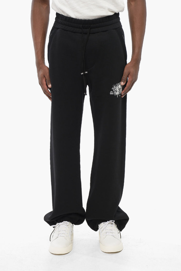 Amiri Brushed Cotton CHERUB Sweatpants with Drawstringed Ankle