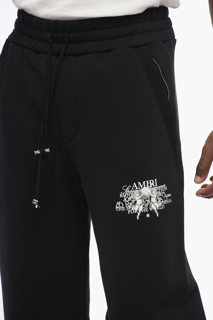 Amiri Brushed Cotton CHERUB Sweatpants with Drawstringed Ankle