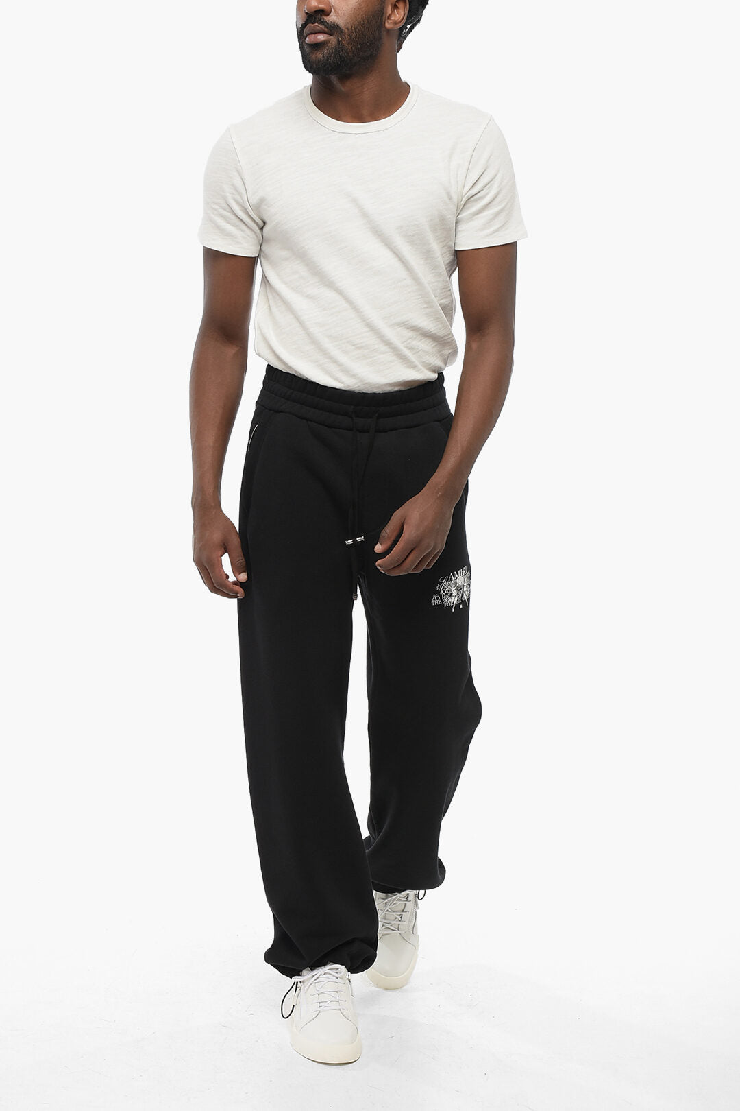Amiri Brushed Cotton CHERUB Sweatpants with Drawstringed Ankle