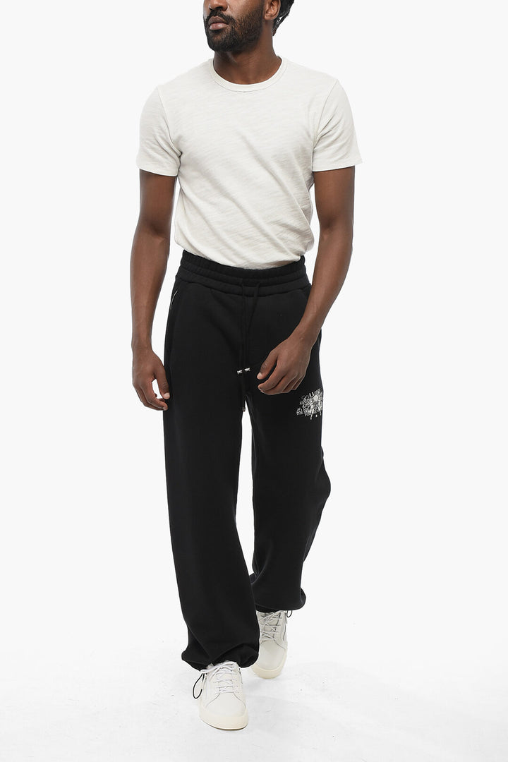 Amiri Brushed Cotton CHERUB Sweatpants with Drawstringed Ankle