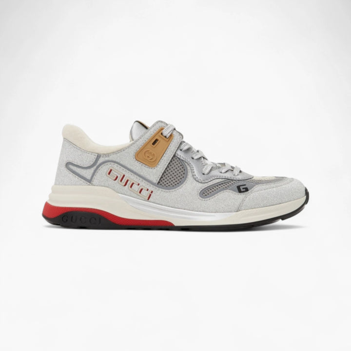 Gucci Silver Sparkling Ultrapace Sneakers
