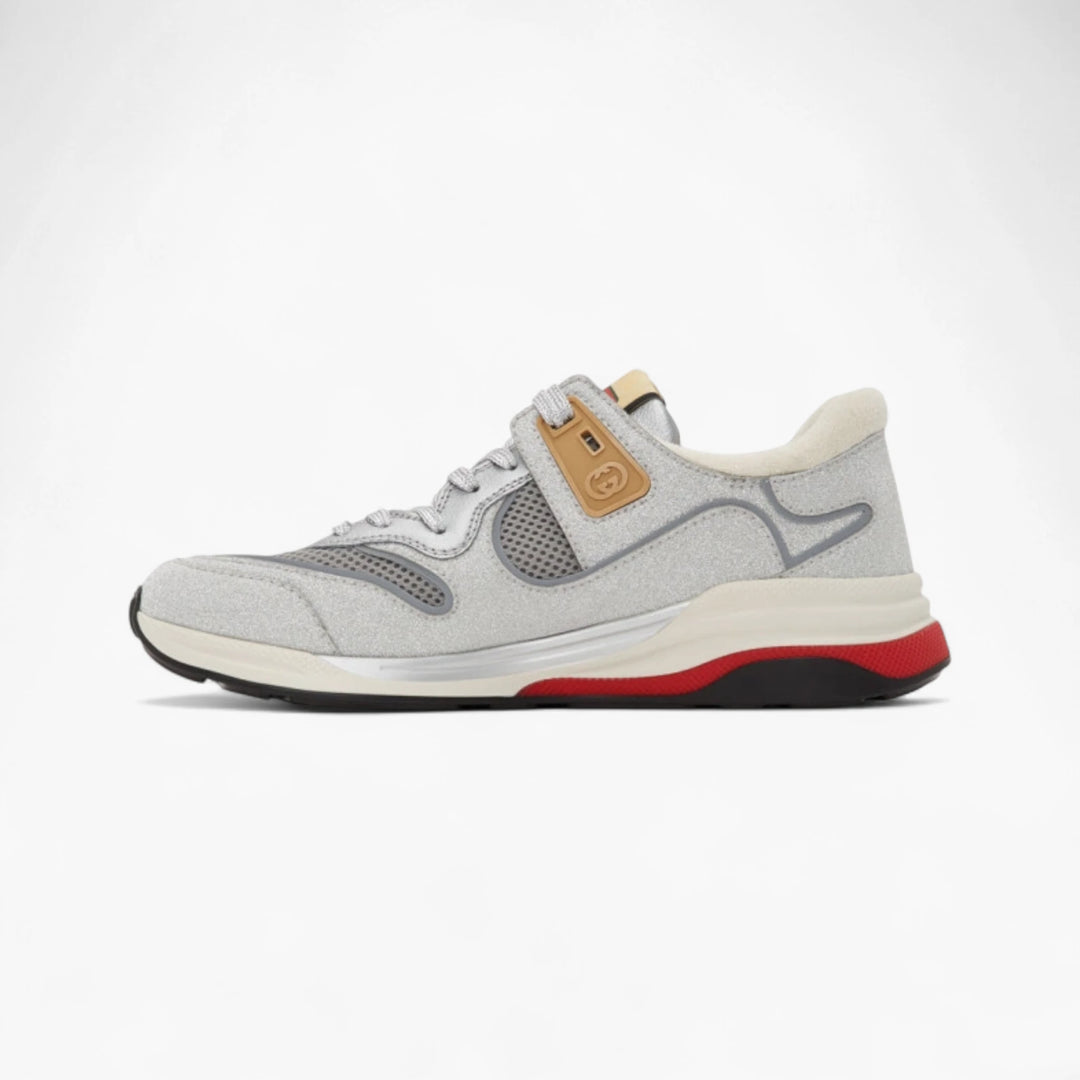Gucci Silver Sparkling Ultrapace Sneakers