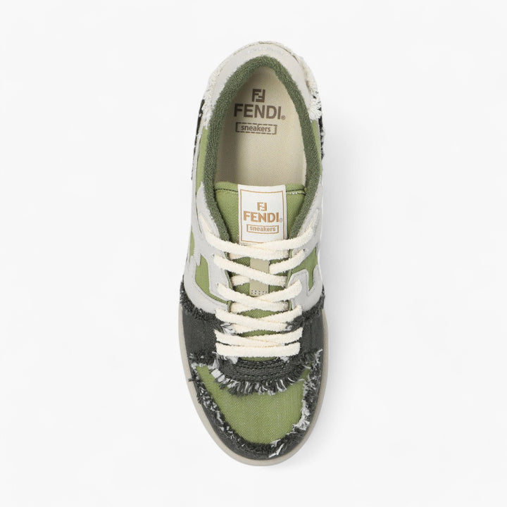Fendi Match Denim Sneakers da uomo verde