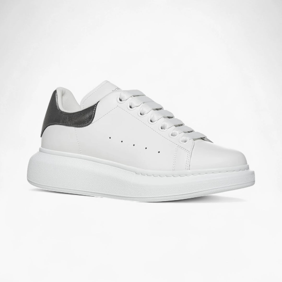 Alexander McQueen White and Silver Oversize Sneakers